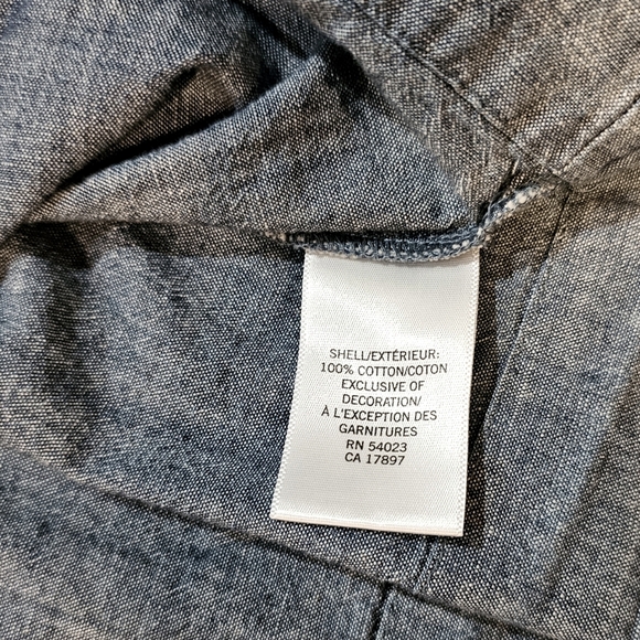 G43 Banana Republic Size 4 Blue Chambray A-Line Skirt - Picture 3 of 4